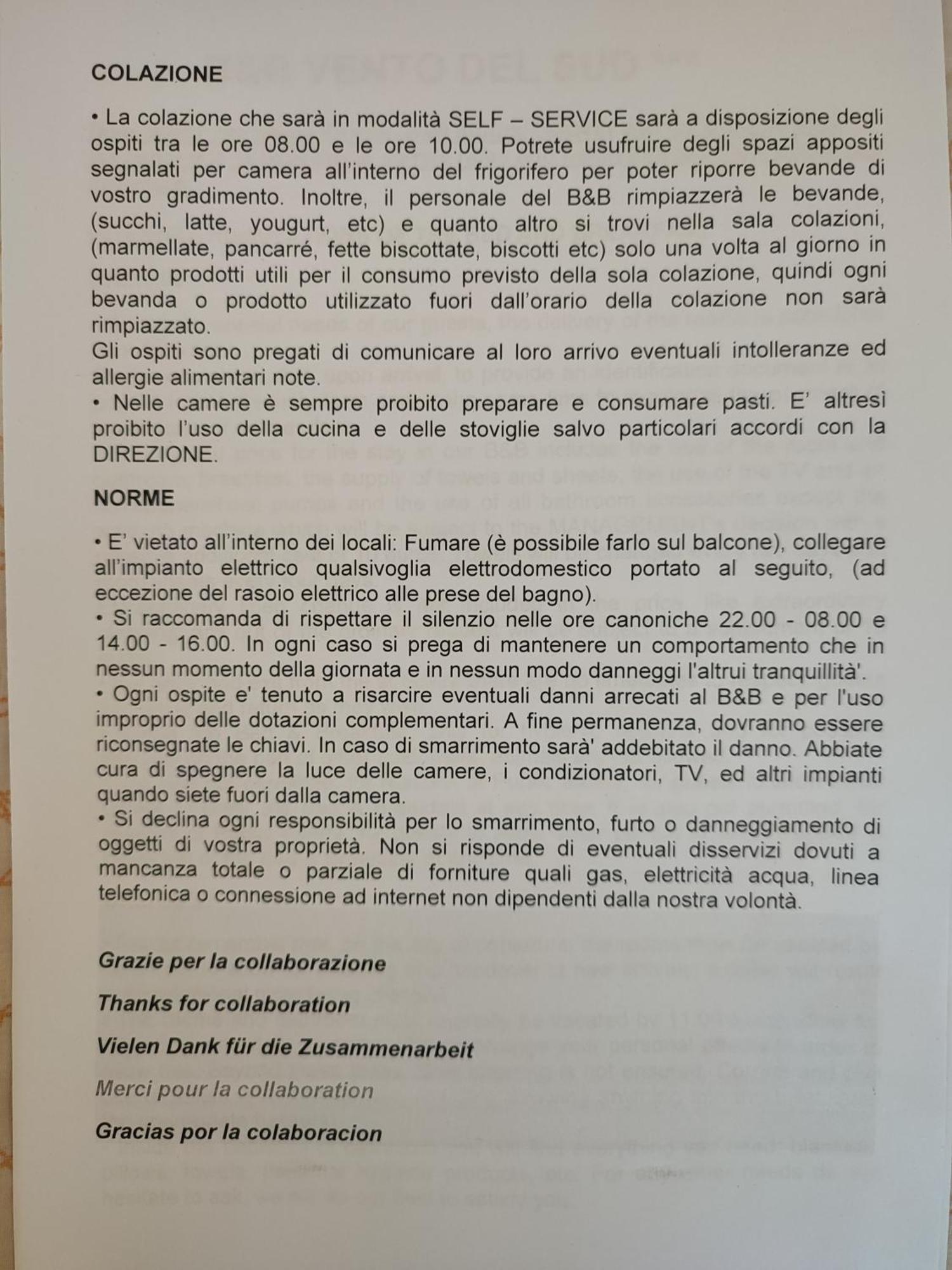 B&B Vento Del Sud Palermo Exteriér fotografie